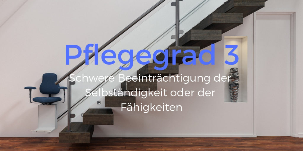 Holz-Innentreppe mit Treppenlift - Pflegegrad 3