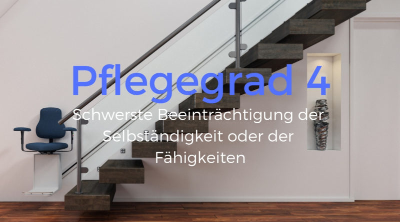 Holz-Innentreppe mit Treppenlift - Pflegegrad 4