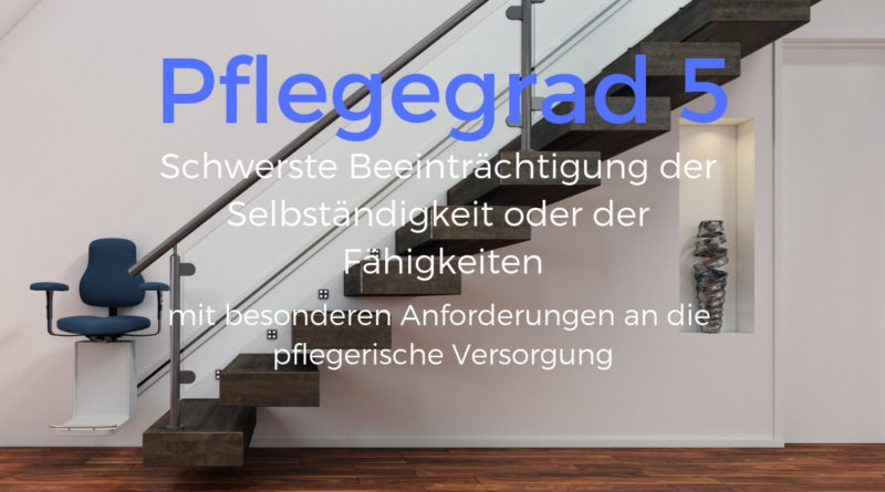 Holz-Innentreppe mit Treppenlift - Pflegegrad 5