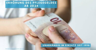 Erhöhung des Pflegegeldes ab 2024